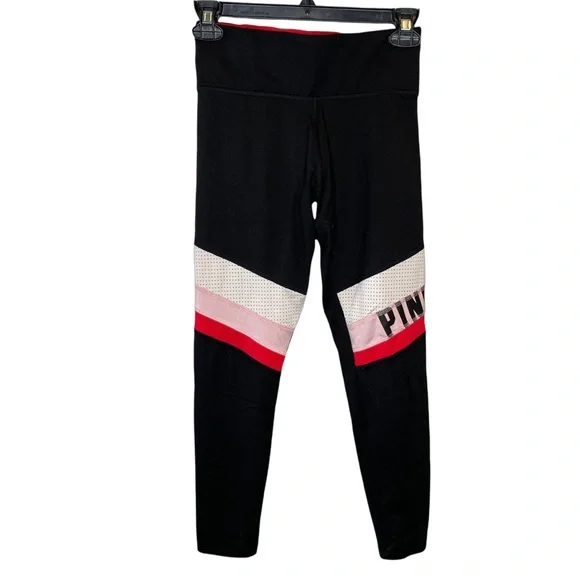 VS PINK Ultimate Leggings XS Black and Pink - Picture 1 of 4